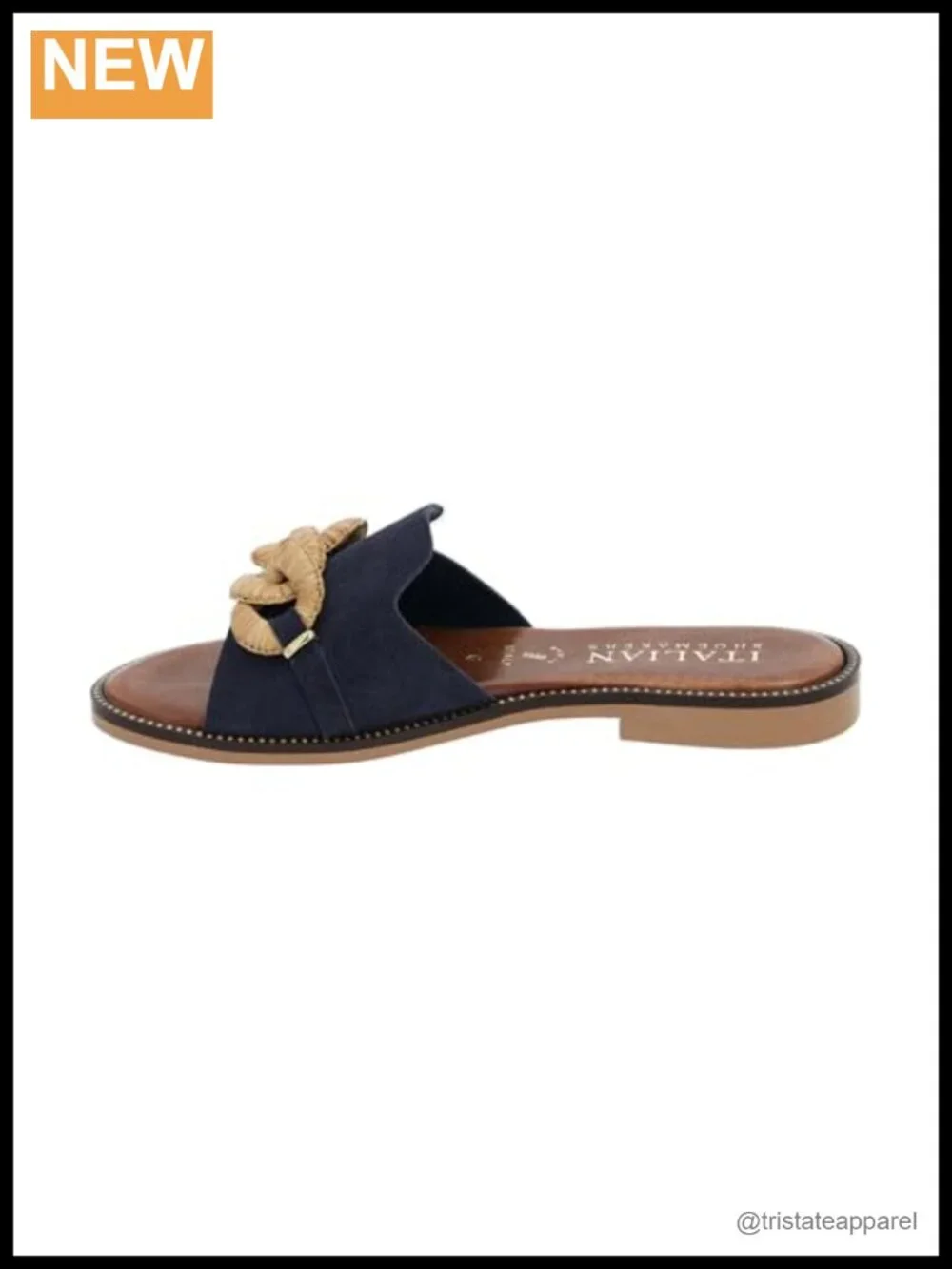 Italian Shoemakers Melyza Suede Slide Sandal 1in Heel Comfort